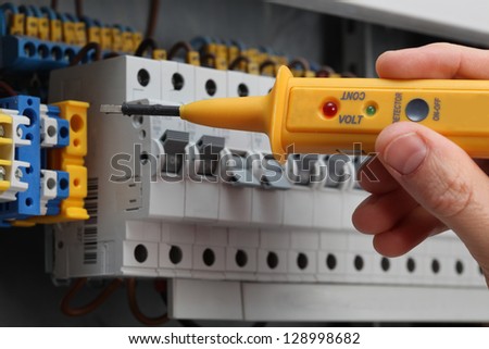 Similar – Image, Stock Photo fuse box Cable Fuse-box