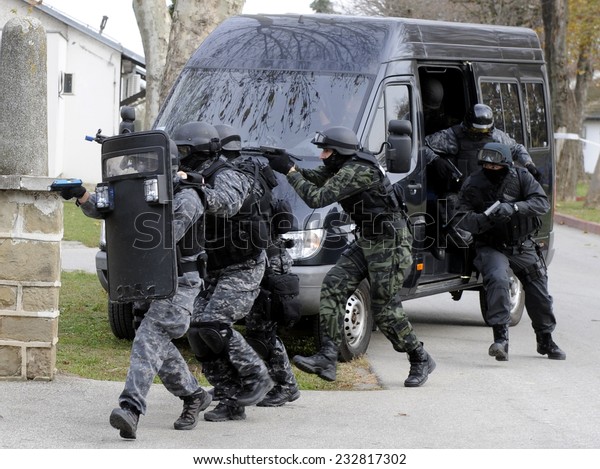 Special force police in\
action