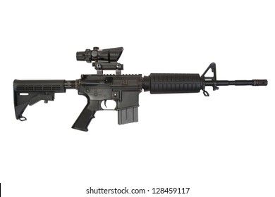 special forces rifle M4 isolated on a white background