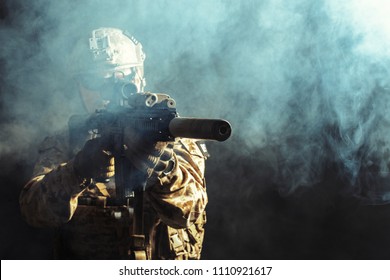 Group Security Forces Combat Uniforms Rifles Stock Photo 1127354882 ...