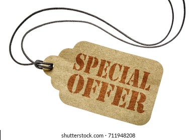 Special Offer Sign - Shopping Concept - An Isolated Paper Price Tag