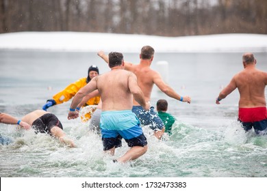 Special Olympics Polar Plunge Swimmers