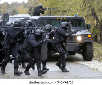 Special police team in action