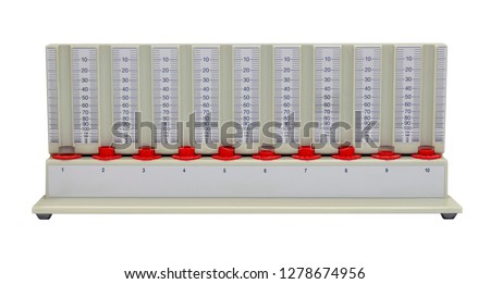 special rack for Erythrocyte sedimentation rate isolated in white back