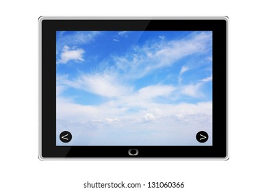 Special tablet pc computer with blue sky