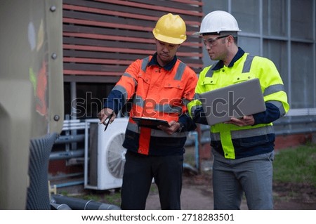 A specialist engineer and an inspector are working together to find faults that are causing the water supply system to supply insufficient water.