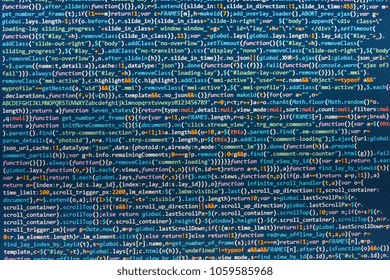IT specialist workplace. Programing workflow abstract algorithm concept. Future technology creation process. Young business crew working with startup. PC software creation business. 