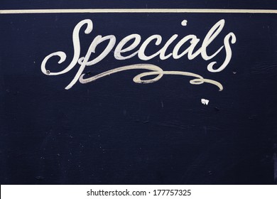 Specials Board Made Of Wood And Painted Black