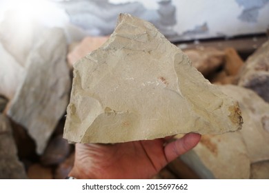 Specimen Of Shale Sedimentary Rock On Hand.