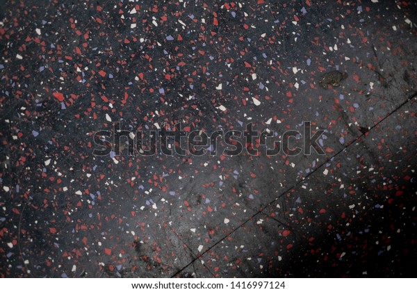 Speckled Linoleum Floor Black Red White Stock Photo Edit Now