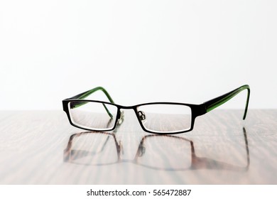 Spectacles on table
