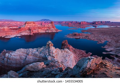 spectacular after sunset view of Lake Powell from Alstrom Point, Glen Canyon Recreation Area, Page, Utah USA