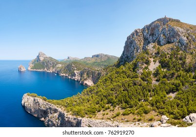 Spectacular Cap de Formentor peninsula panorama of sea and mountains located on the northernmost point of the Balearic Island Mallorca in Spain.    - Powered by Shutterstock