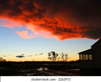 Spectacular Clouds After A Storm In The Sturt Desert, Australia