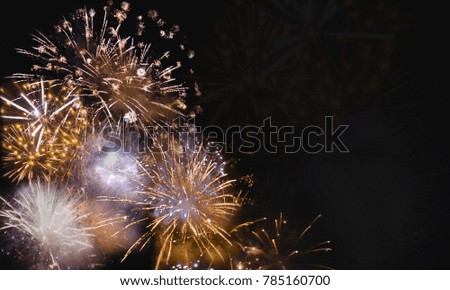 spectacular fireworks as a background