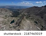 Spectacular mountain scenery of Glacier Gorge, viewed from the summit of Chiefs Head Peak - Rocky Mountain National Park, Colorado, USA