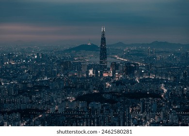 A spectacular night view of Seoul from Namhansanseong Fortress - Powered by Shutterstock