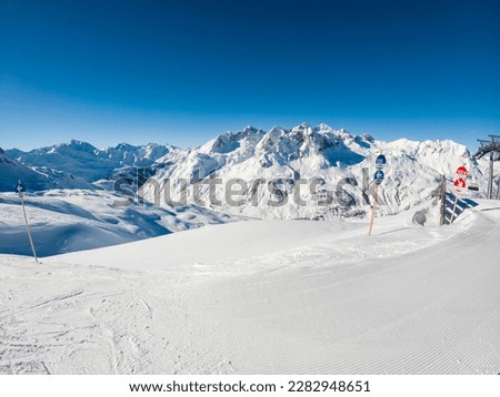 Spectacular skiing conditions with fresh powder snow ready to ski.