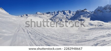 Spectacular skiing conditions with fresh powder snow ready to ski.