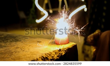 Spectacular Sparkler Firework Creating Spark Shower During Diwali Celebration