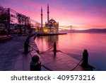 spectacular sunrise at ortakoy mosque, istanbul