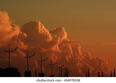 Spectacular sunset clouds