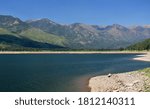 spectacular vallecito reservoir and surrounding mountain peaks on a sunny summer day in the san juan national forest, near durango, colorado