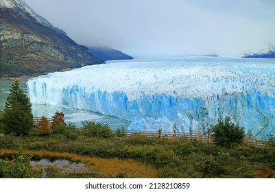 Spectacular View of Perito Moreno Glacier in Autumn, a UNESCO World Heritage Site in Santacruz Province, Patagonia, Argentina, South America
