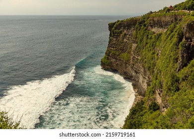 Spectacular view from Uluwatu cliff at sunset in Bali, Indonesia
