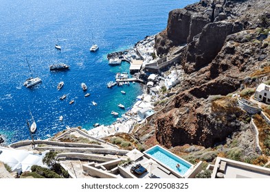 Spectacular views of Oia, over the cliffs, Santorini, Greece - Shutterstock ID 2290508325