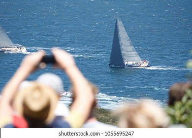 Spectators Watching Sydney To Hobart Yacht Race