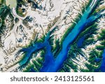 The Specter of a MegaTsunami in Alaska. Landsat images helped convince researchers that a slumping mountainside overlooking Barry Arm fjord. Elements of this image furnished by NASA.