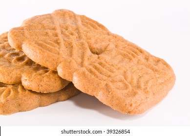 Speculaas dutch cookie on white - Shutterstock ID 39326854