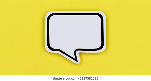 Speech bubble with copyspace copy space communication concept speak talking panorama