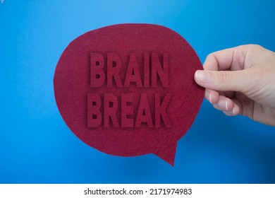 Speech bubble in front of colored background with Brain Break text.