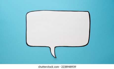 Speech bubble on a blue background. Comic cloud with a place for text - Shutterstock ID 2238948939