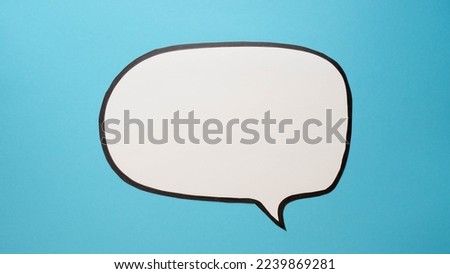 Speech bubble on a blue background. Comic cloud with a place for text