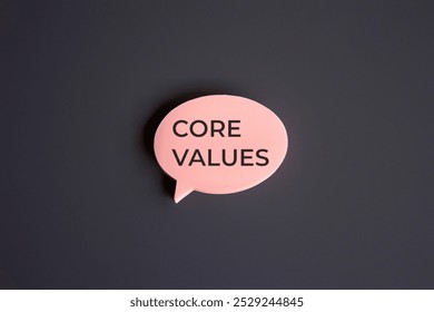 A speech bubble on a dark background with the text 