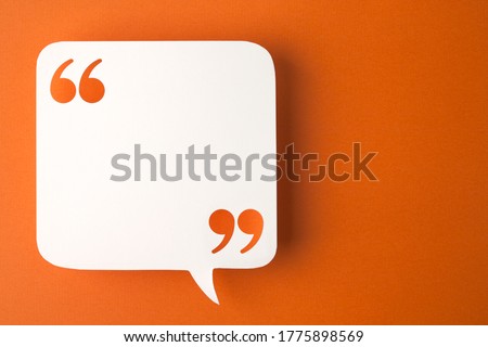 speech bubble on orange background