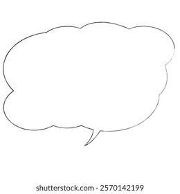Speech bubble, round and simple.