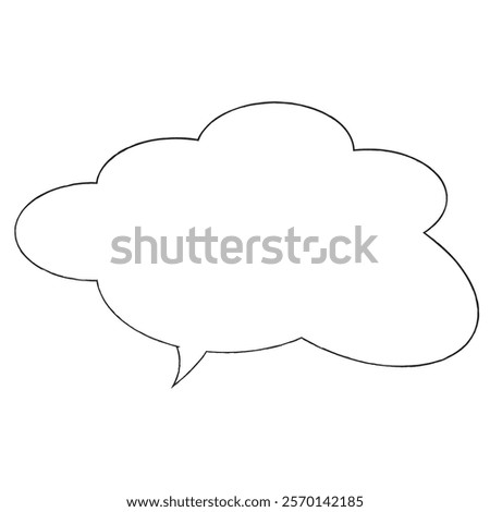 Speech bubble, round and simple.