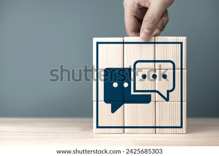 Speech bubble symbol. Concept of communication, chat service, and business discussion. with copy space