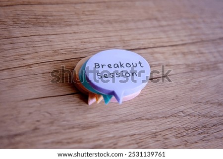A speech bubble with the text 