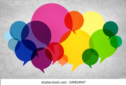 Speech Bubbles Colorful Communication Thoughts Talking Concept
