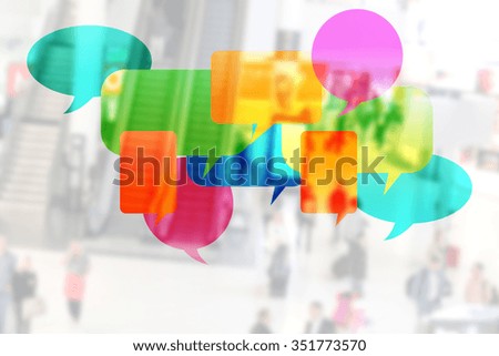 Speech Bubbles and people in background