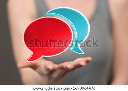 speech bubbles. People Chatting. Vector illustration of a communication concept, relating to feedback