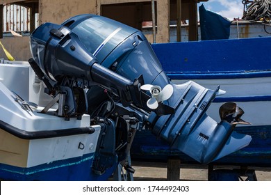 Speed Boat Outboard Motor At Jaffa Port