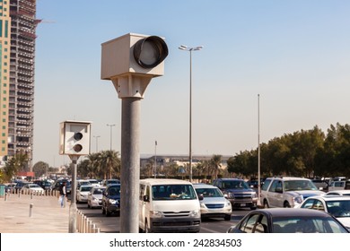 Speed Cameras In The City Of Kuwait, Middle East