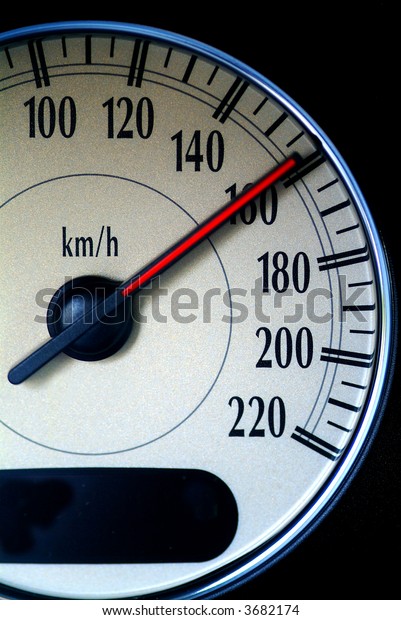 a speed indicator to calculate speed of an car\
shows high speed
