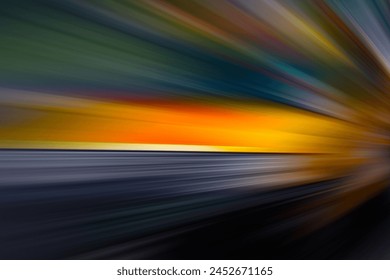 SPEED LIGHT BACKGROUND, ABSTRACT BRIGHT LINES ON THE NIGHT HIGHWAY ROAD OF CAR DRIVING, TRANSPORTATION DESIGN
